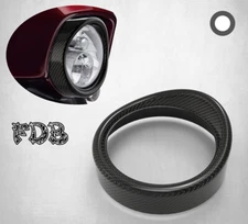 Fit H-D 2008-2018 TOURING Real Carbon Fiber Headlight Trim Ring