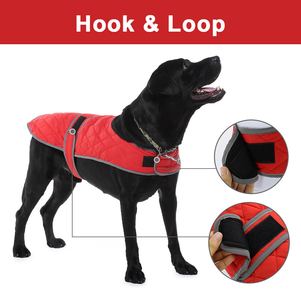 Dog Coats Waterproof with Harness Hole Pet Clothes Jacket for Small to