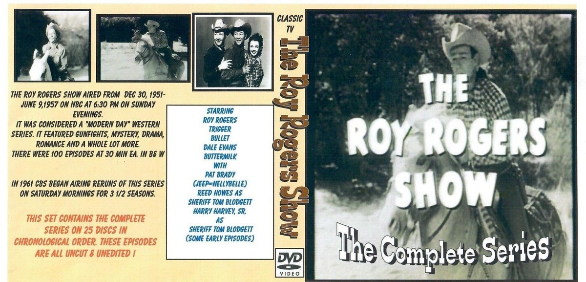 THE ROY ROGERS SHOW 1950'S COMPLETE TV SERIES ON DVD-R | eBay