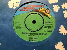 ELTON JOHM DON'T GO BREAKING MY HEART NEAR MINT