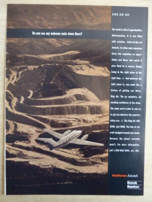 5/1996 PUB RAYTHEON FLUGZEUG BEECH HAWKER FLUGZEUG KING AIR 350 ORIGINAL ANZEIGE