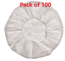 100pcs Disposable Hair Net Bouffant Cap for Kitchen Medical Non Woven Head Cover