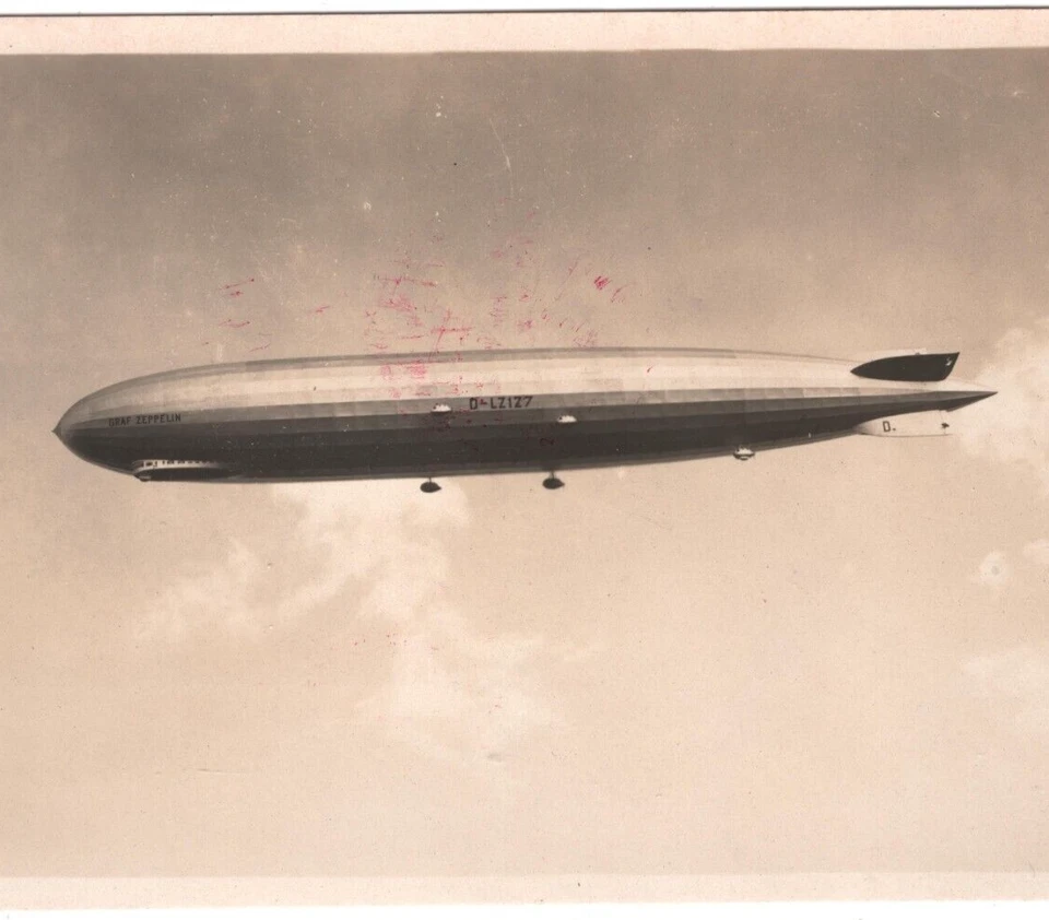 GERMANY AIRSHIP Real Photo Postcard Superb GRAF ZEPPELIN An Bord 1928 CDS MA2101 - Image 4 of 4