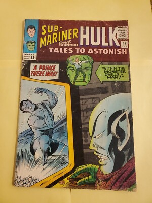 Tales To Astonish #72 (1965) 6.0 FN Marvel Silver Age 1st Faceless App Hulk Sub