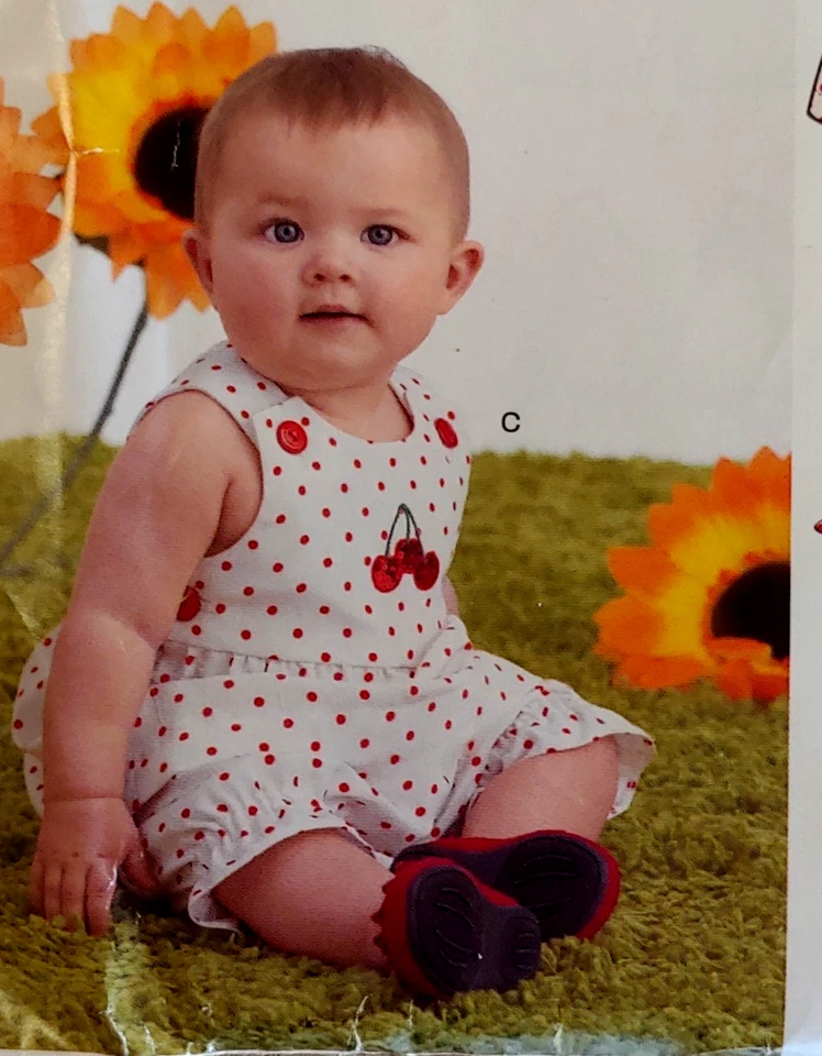 New Look 6970 Infant Babies SZ NB S M L Dress Romper Panties 7 to 24 pounds. - Image 3 of 4