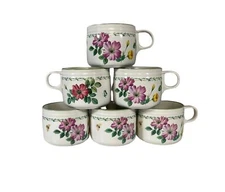 Studio Nova Garden Bloom Set of 6 Coffee Tea Cup Mugs Floral