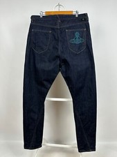 Men's Vivienne Westwood x Lee Asymmetrical Denim Jeans Pants Size 36x34
