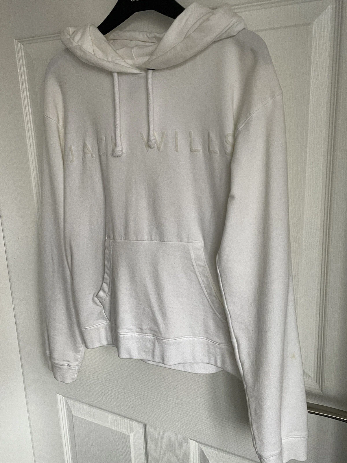 OFF WHITE Maglione donna bianco sporco JACK WILLS sopra la testa manica lunga con cappuccio Taglia 10