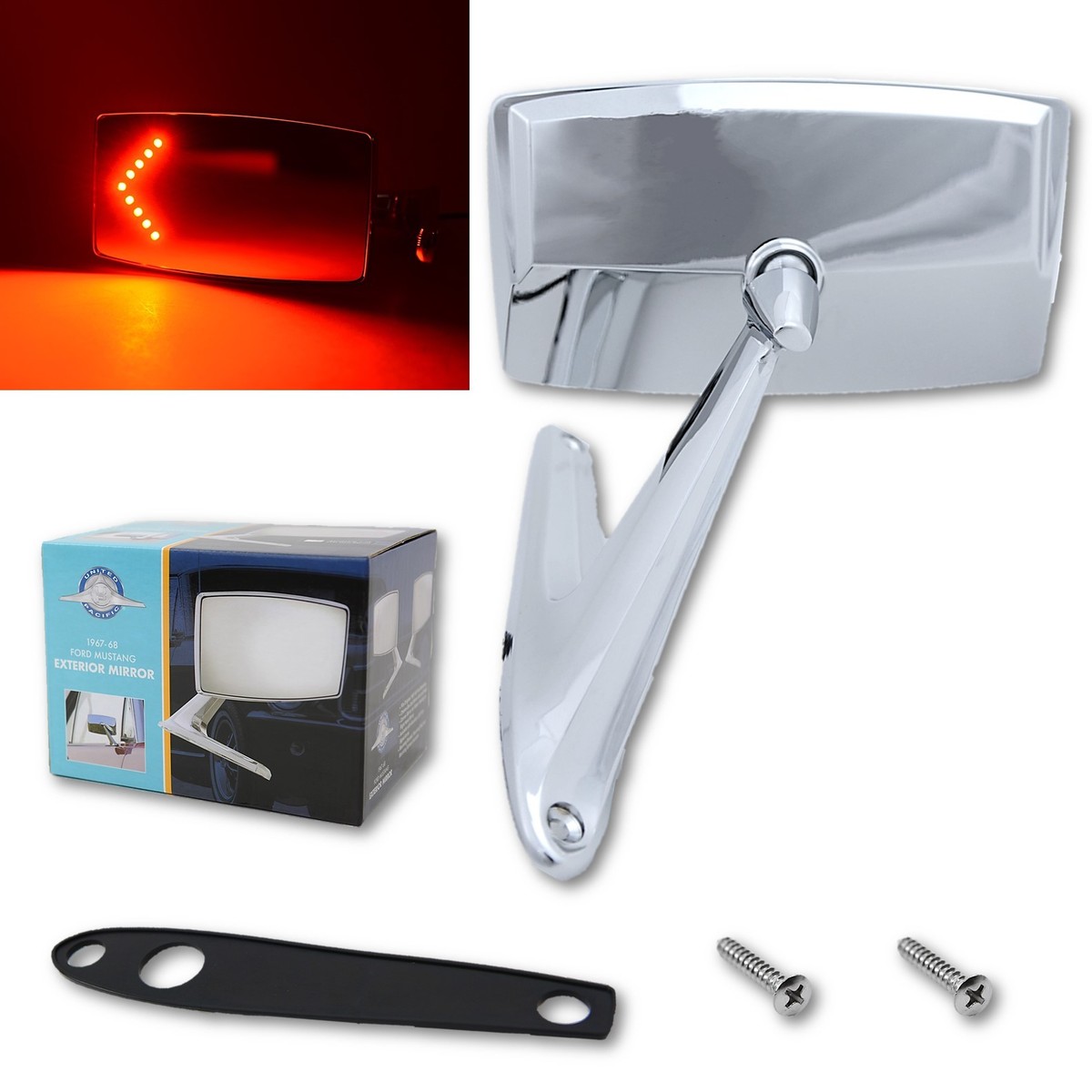 67 68 Ford Mustang Falcon Fairlane Chrome Outside Exterior Left