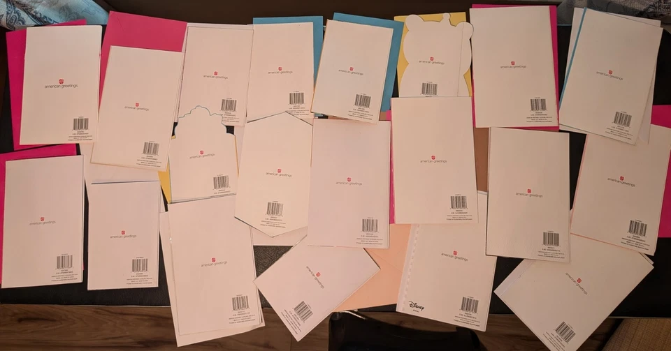 Лот из 20 поздравительных открыток с днем рождения с конвертами Микки Маус мама ребенок сын открытки-H - Изображение 4 из 4