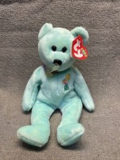 2001 Ty Beanie Baby Ariel the Aids Foundation Bear Retired Plush KG JD