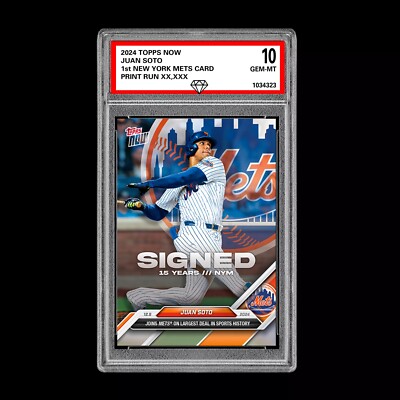 Graded 10 Juan Soto #OS-8 2024 MLB Topps NOW First New York