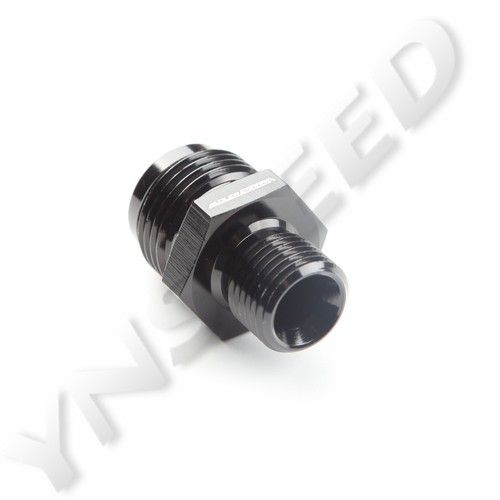US SHIP 2PCS Aluminum 10AN AN-10 To M16x1.5mm Male Thread Straight Fitting Black - Foto 3 di 6