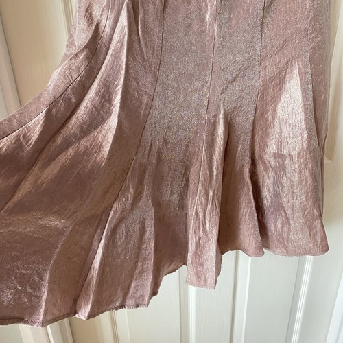 Gina Bacconi 3 Piece Suit Heather Pink 12 MIDI Skirt Jacket Cami Mother of Bride - Picture 5 of 19