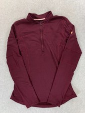 Under Armour Cold Gear 1/4 Zip Fitted Athletic Pullover Women's Small Maroon