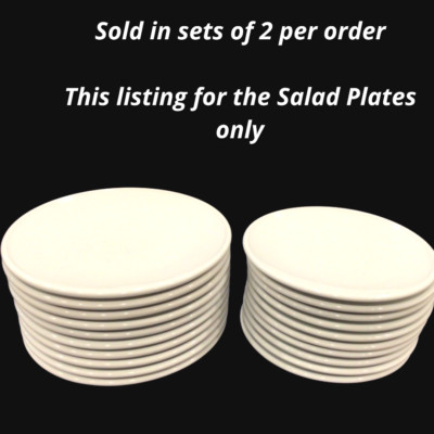 Crate and barrel DELI WHITE plates Made in Poland [ 2 Salad per order]  8.5 