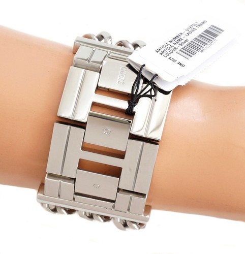 Montre Guess montre pour femme U1275L1 heavy metal Swarovski Cristals argent IP neuve - Photo 9 sur 13