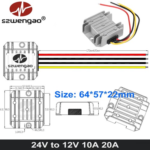 DC 24V to DC 12V 3A 5A 10A 20A 30A 60A Step Down Power Converter Buck Regulator - Picture 20 of 26