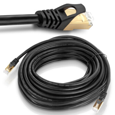 CAT7 CAT6A CAT6 CAT5 Netzwerkkabel 10m Netzwerk Ethernet RJ45 Patchkabel LAN DSL
