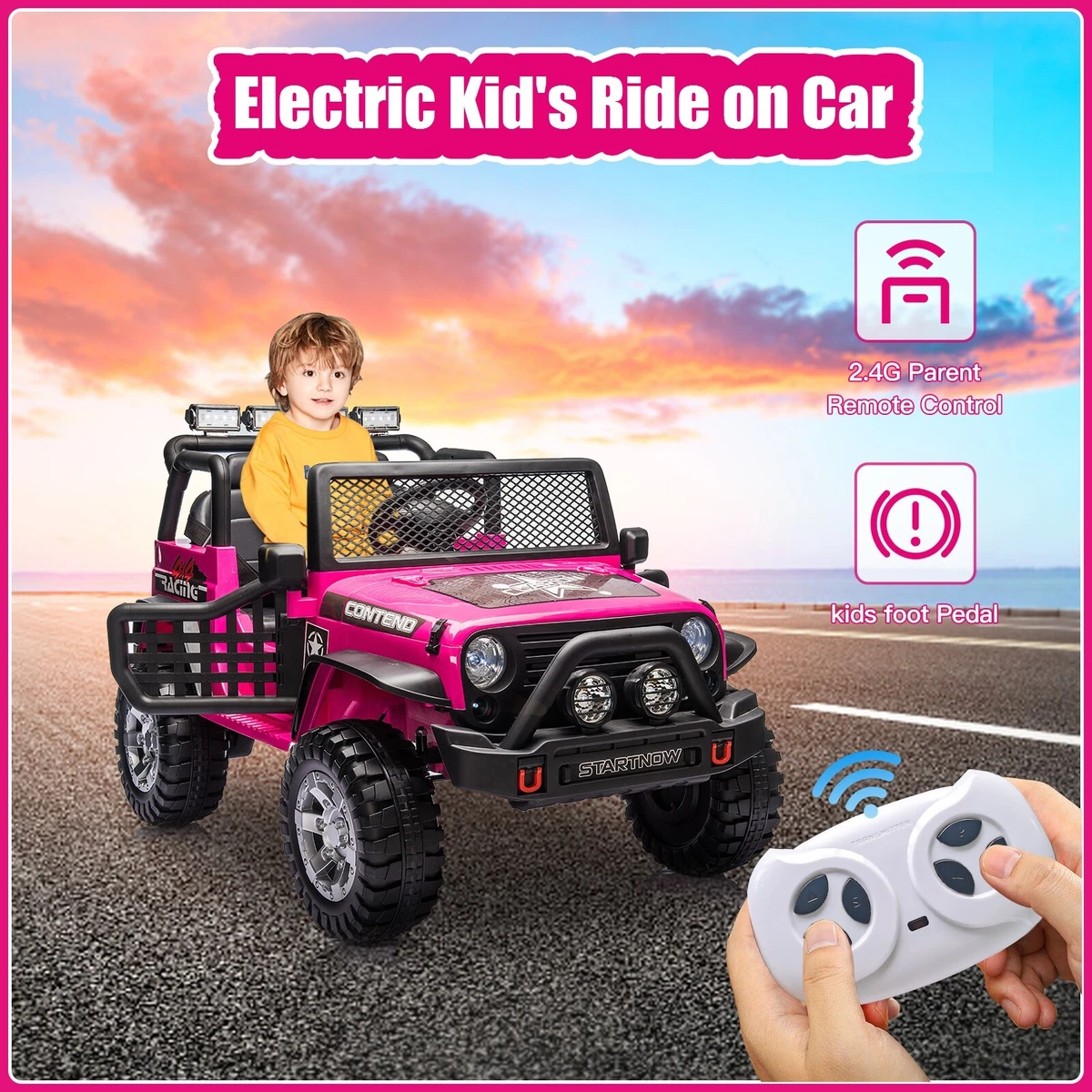 Childrens ride on 2024 cars 2 seats