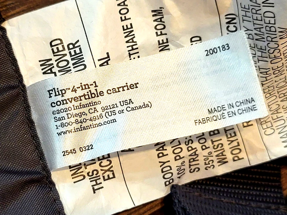 Infantino Flip 4-in-1 Convertible Baby Carrier Gray ~ 8-32 lbs new open box - Image 2 of 4