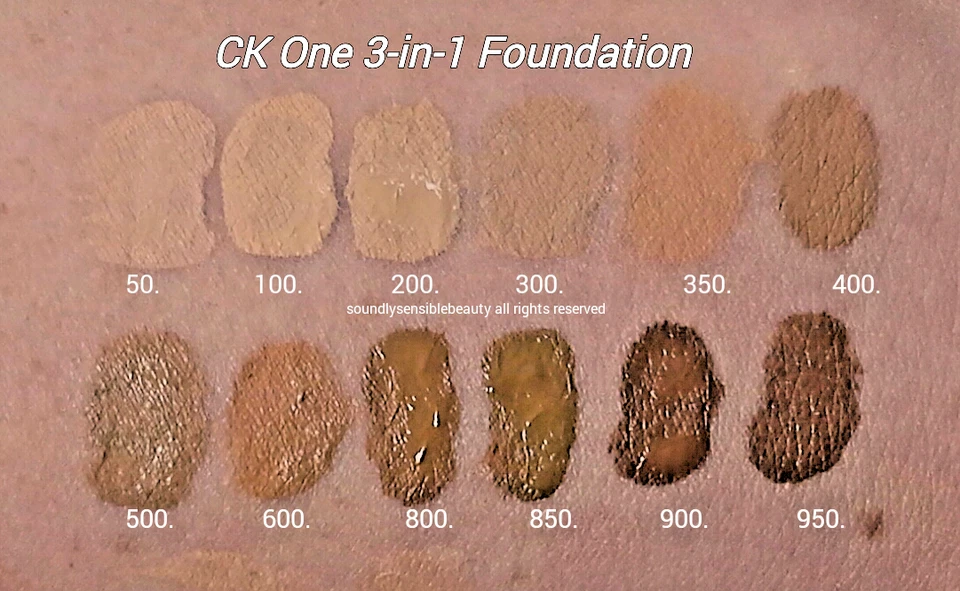 4 PACK Calvin Klein CK One 3-in-1 Face Makeup SPF 8 Foundation 1oz / New 01/16 - Image 3 of 3