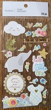 RECOLLECTIONS Baby Hello Little 1 U Are Loved Elephant Stork Scrapbook Stickers