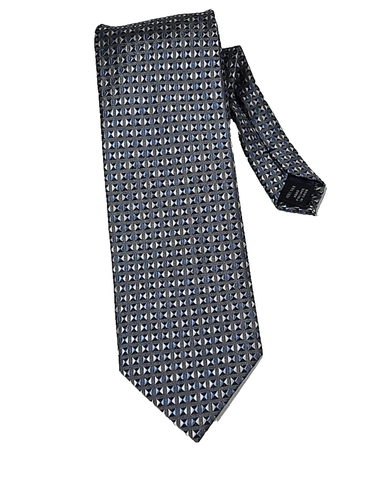 Jos A. Bank Executive Collection Blue and Gray Geometric Silk Tie 58" x 3.25" - 第 1/6 張圖片
