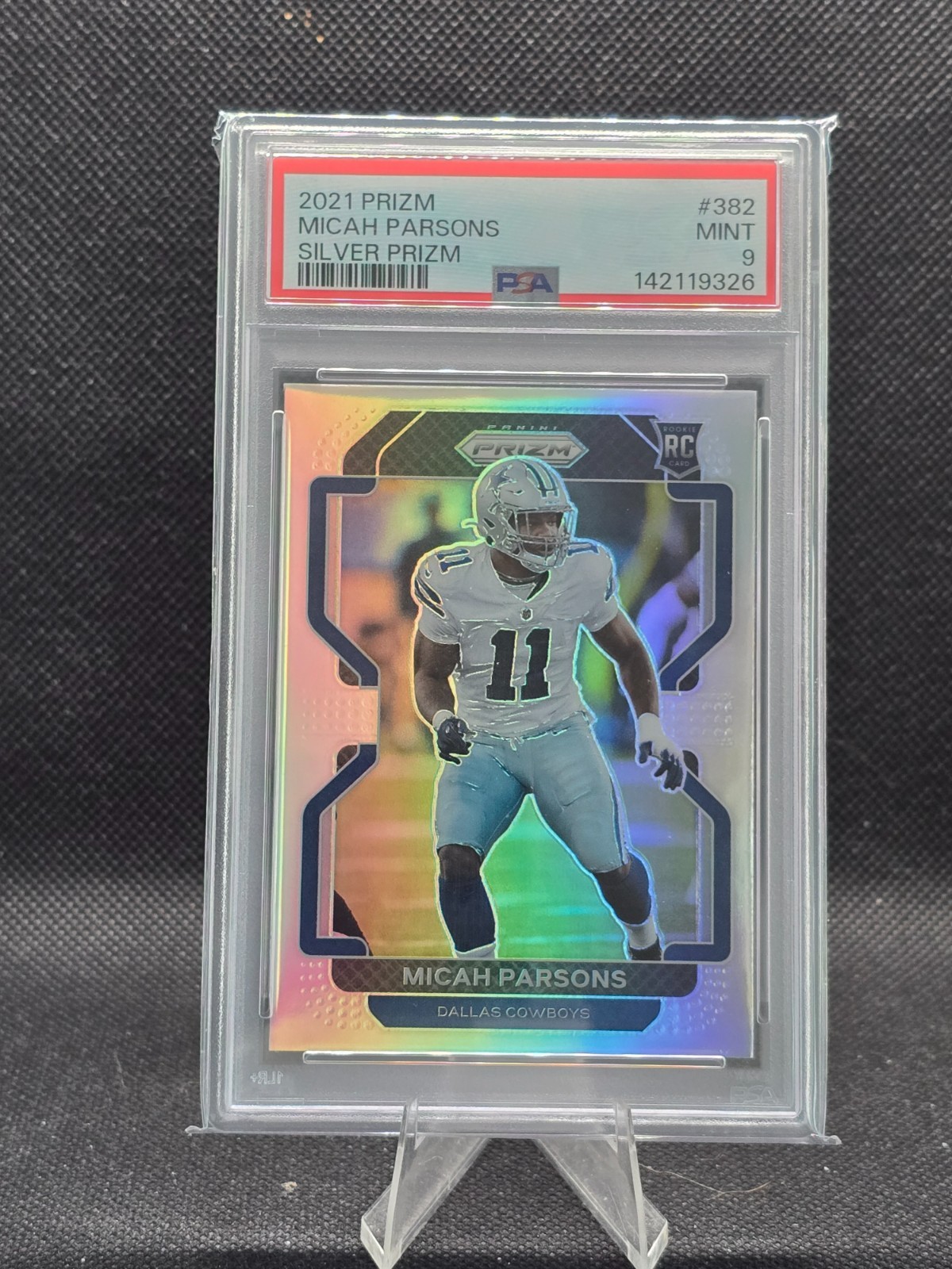 2021 Panini Prizm - Rookie Micah Parsons #382 Silver Prizm (RC) PSA 9