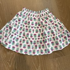 Girls Crewcuts Smocked Tiered Floral Cotton Skirt Size 6-7