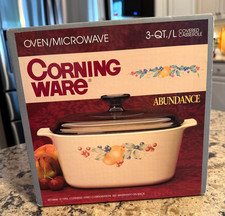 NOS 1990s Corning Ware Abundance 3 Qt Covered...