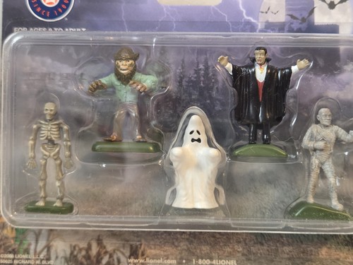 Juego de 5 mini figuras de exhibición de Halloween Lionel escala O escala 6-24264 tren casa de muñecas | Condition: New