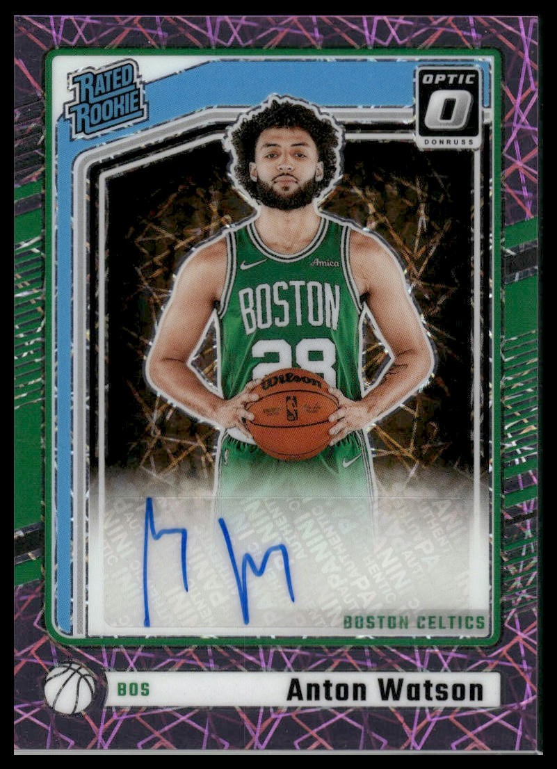 2024-25 Donruss Optic #314 Anton Watson Pink Velocity Rookie Auto #/79