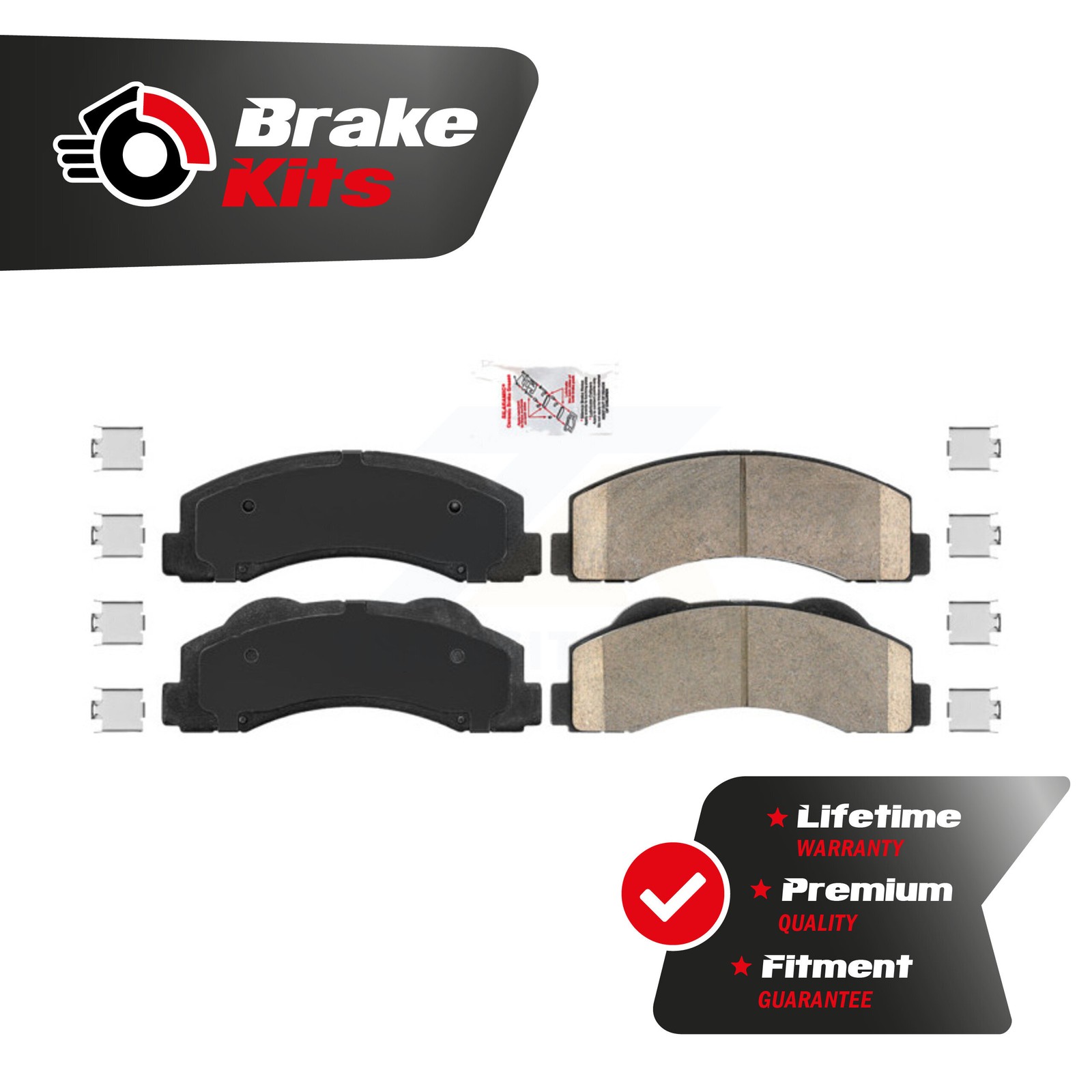Front Ceramic Disc Brake Pads For 2010-2017 Ford F-150 Expedition