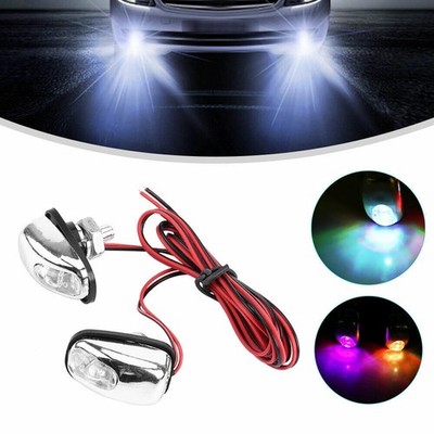 2x 7 Colors LED Car Light Lamp Windshield Spray Nozzle Wiper Washer Universal