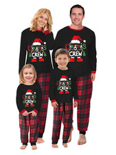 Christmas Red Black Grid stripe Pajamas Matching Sets Family Xmas Pjs Sleepwear