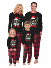 Christmas Red Black Grid stripe Pajamas Matching Sets Family Xmas Pjs Sleepwear