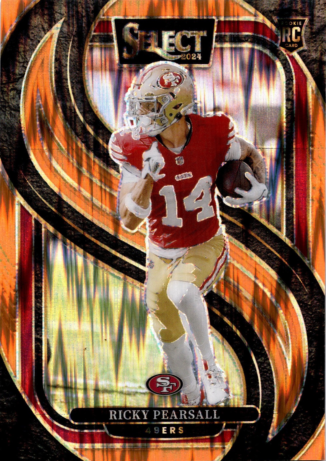 2024 Select Ricky Pearsall #173 Orange Prizm Shock /399 49ers