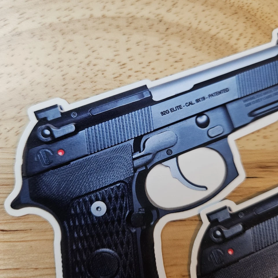 LTT Beretta 92G Vinyl Sticker 4 inch Decal Waterproof High Resolution Gun Art - Image 4 of 4