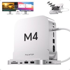 9 in 1 Mac mini M4 Dock with HDMI 4K  4TB M.2 SSD Enclosure, Aluminum Vertic...