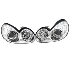 Driver Passenger Side Headlights For Hyundai Sonata 2002-2005 Halogen W Bulbs