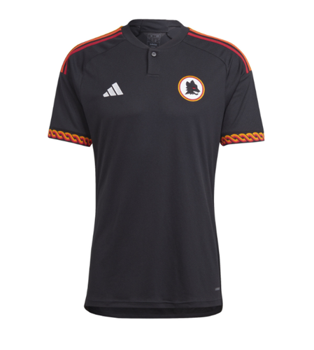adidas 2023-24 AS Roma Third Jersey - Black - Picture 5 of 9