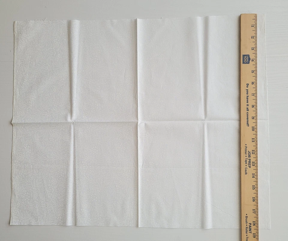4 Scrap/Fat Quarter LOT- cotton Fabric Neutral natural cream tan floral quilting - Image 4 of 4