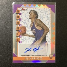 Topps Finest Jalen Bridges Suns Rookie Auto Refractor #RFA-JB Basketball