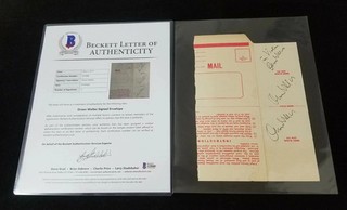 Orson Welles Autographed Signed V Mail Envelope THREE TIMES! BAS BECKETT LOA