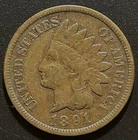 1891 Indian Head Cent • VG+/F • Free Domestic Shipping