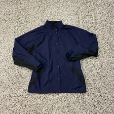 Dryjoys By Footjoy Jacket Blue Golfing Vented Snap Full Zip Women's Medium