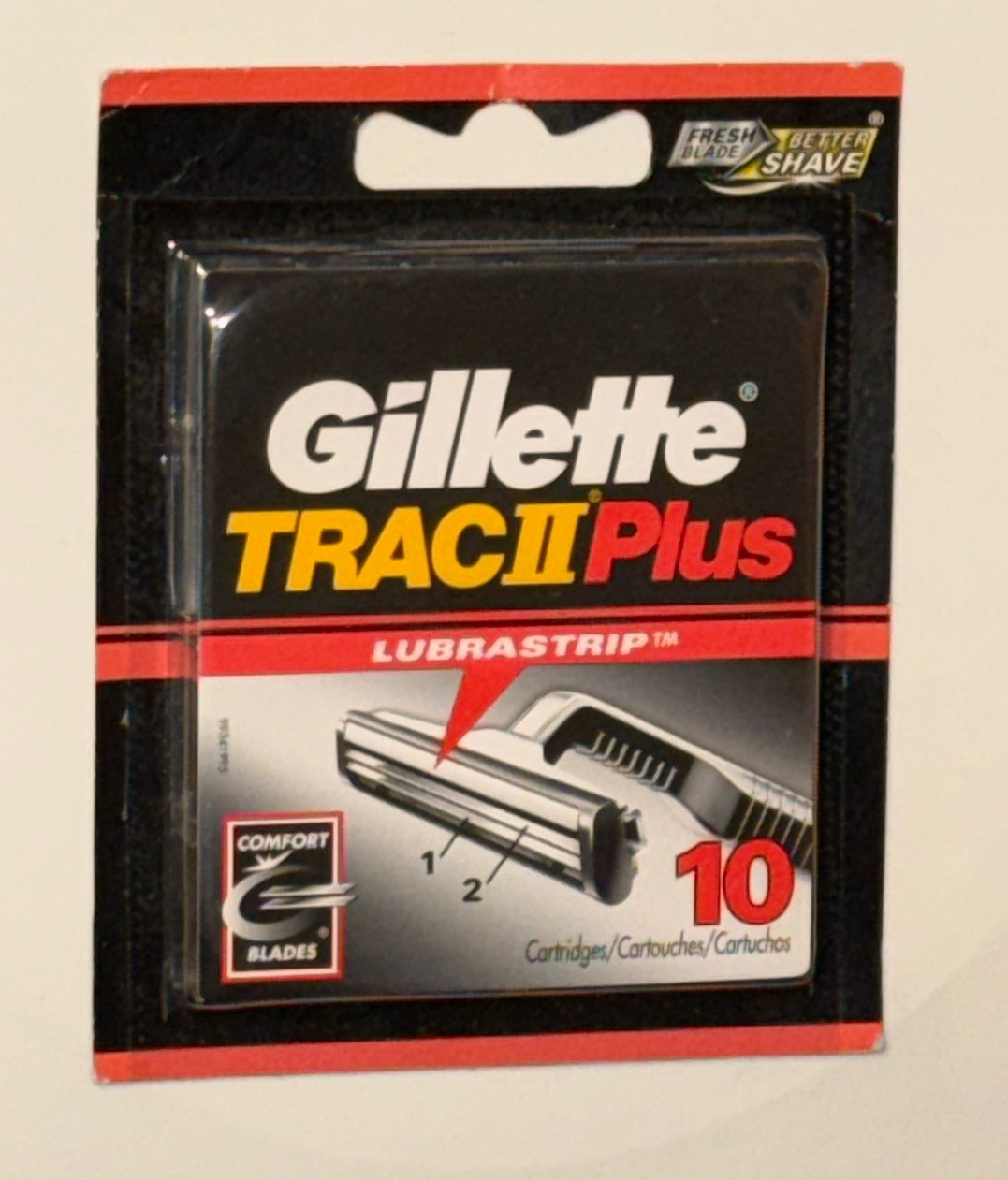 4 Pack Gillette TRAC II Plus Razor Blade 10 Cartridges Each Pack (40 total)- New