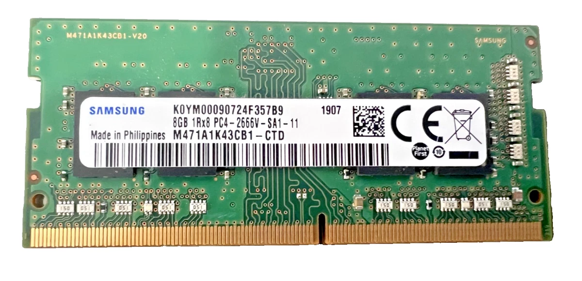 Samsung PC4-21300 (DDR4-2666) Bus Speed Computer RAM 8 GB Capacity