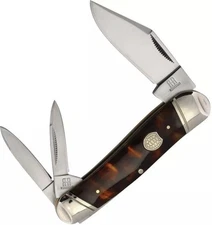 Rough Ryder Folding Knife Steel Blades Imitation Tortoise Handle - RR2578 KC07H